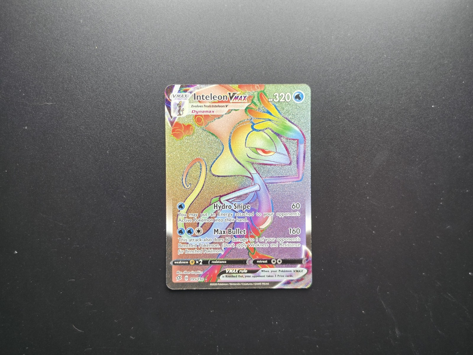 Inteleon VMAX 195/192 Pokémon Rebel Clash NM
