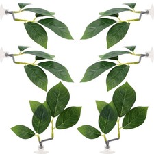 6 Pcs Betta Leaf Hammock with Suction Cups, Realistic Plastic Leaf Fish Tank ...