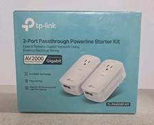 TP-LINK TL-PA9020P KIT AV2000 2-Port Gigabit Powerline Starter Kit NEW SEALED