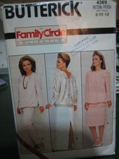 Butterick 4369 Misses Top, Skirt & Pants Pattern - Size 8 & 10