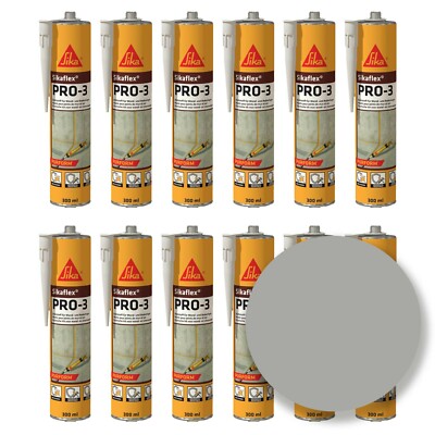 Dichtstoff Sikaflex PRO-3 Purform Betongrau Bodenfugen & Tiefbau 12 Kartuschen