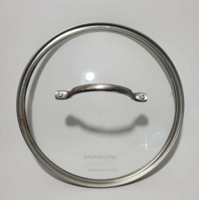 Green Life Replacement Lid Glass pan pot 9.25'' Inner Diameter Metal Handle