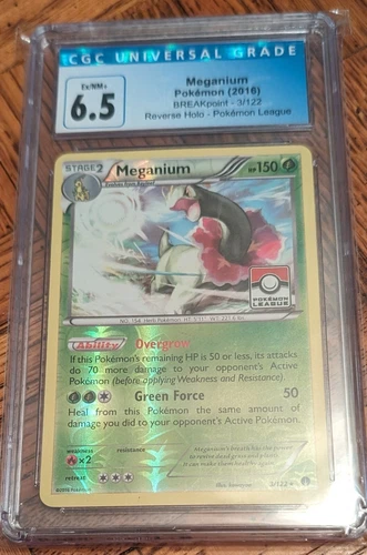 CGC 6.5 Meganium BREAKpoint 3/122 Reverse Holo Pokemon League