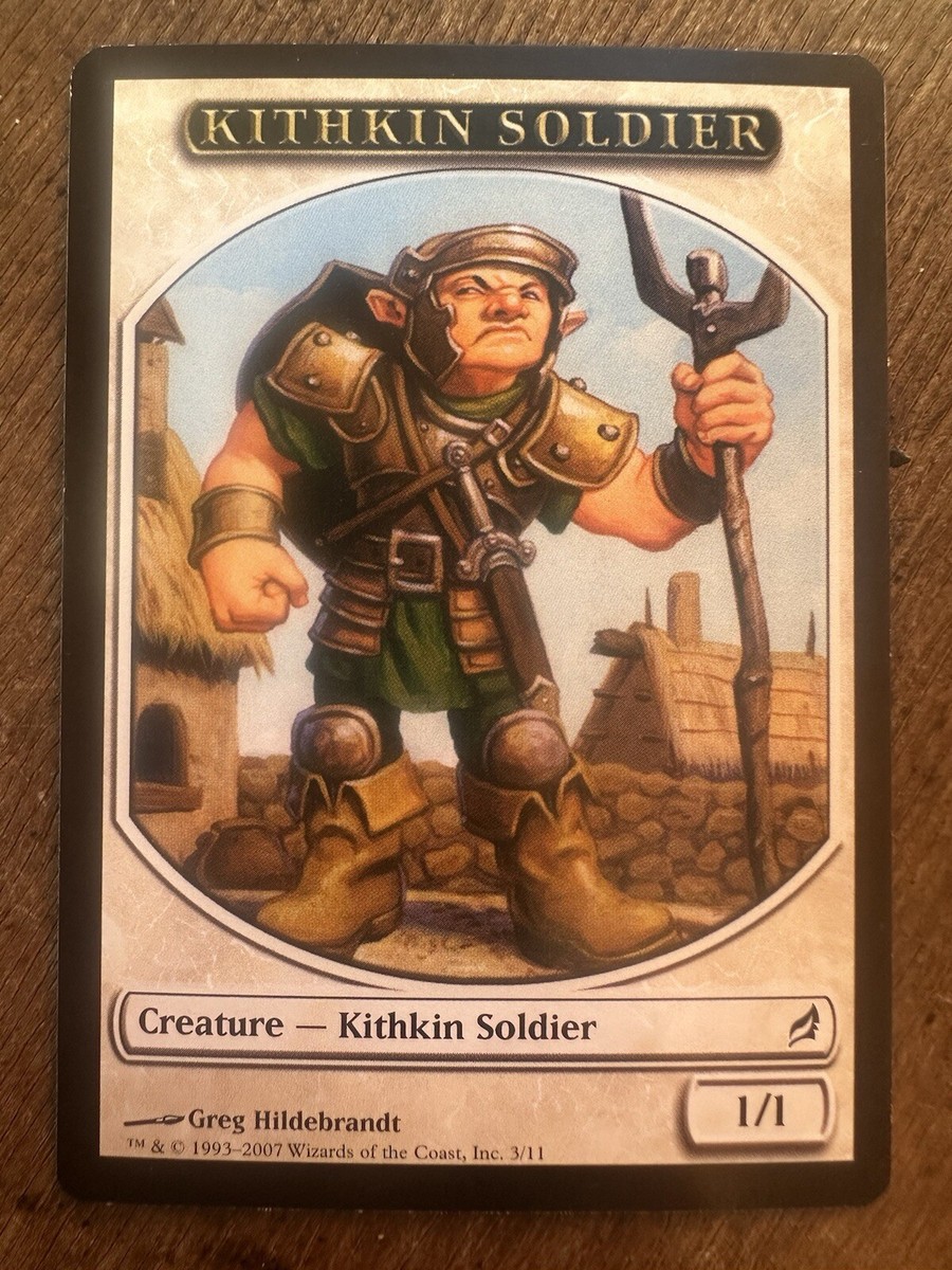 MTG Kithkin Soldier Token Lorwyn 3/11 Regular Token A MTG Kithkin Soldier Token Lorwyn 3/11 Regular Token A
