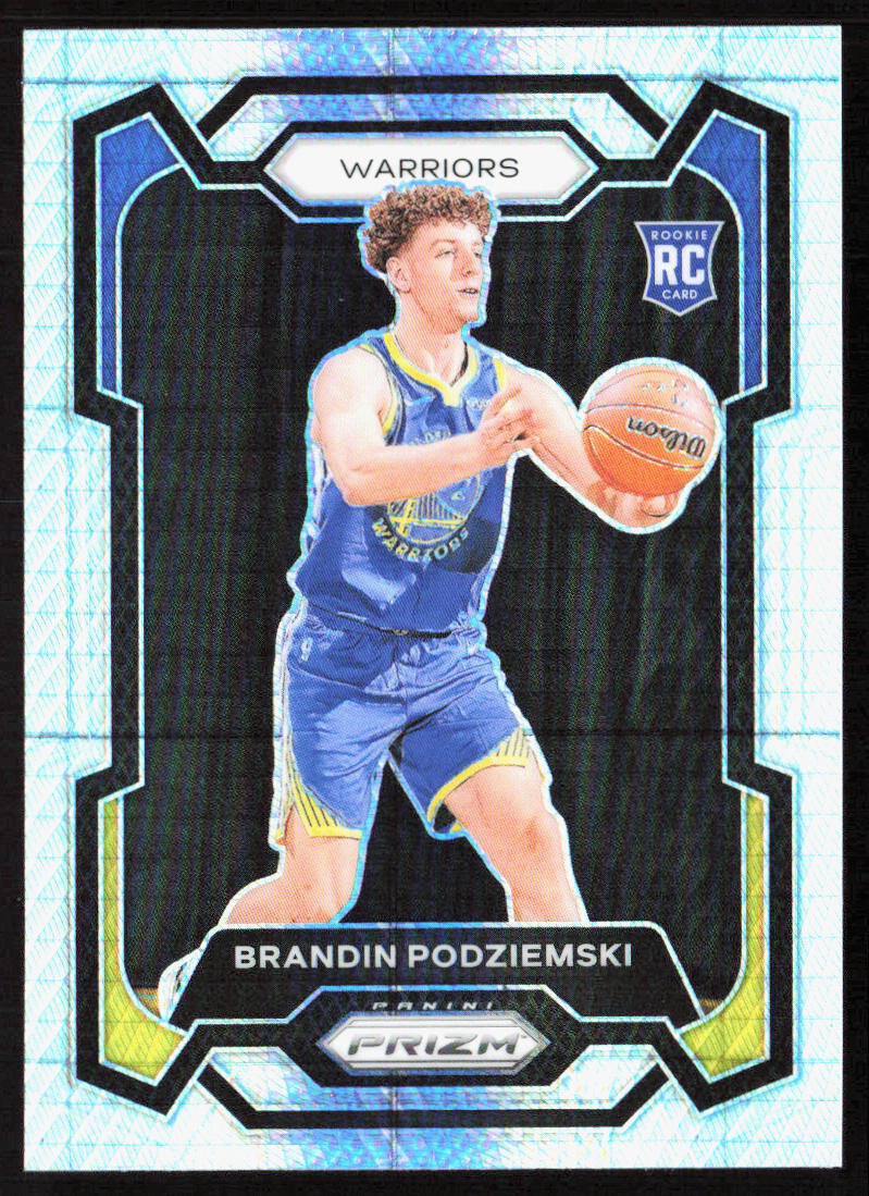 2023-24 Panini Prizm Brandin Podziemski Hyper Rookie Card RC #147 Warriors