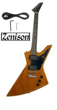 Zenison Rock Style Electric Guitar, Solid Wood Body, Maple Neck, Natural Color
