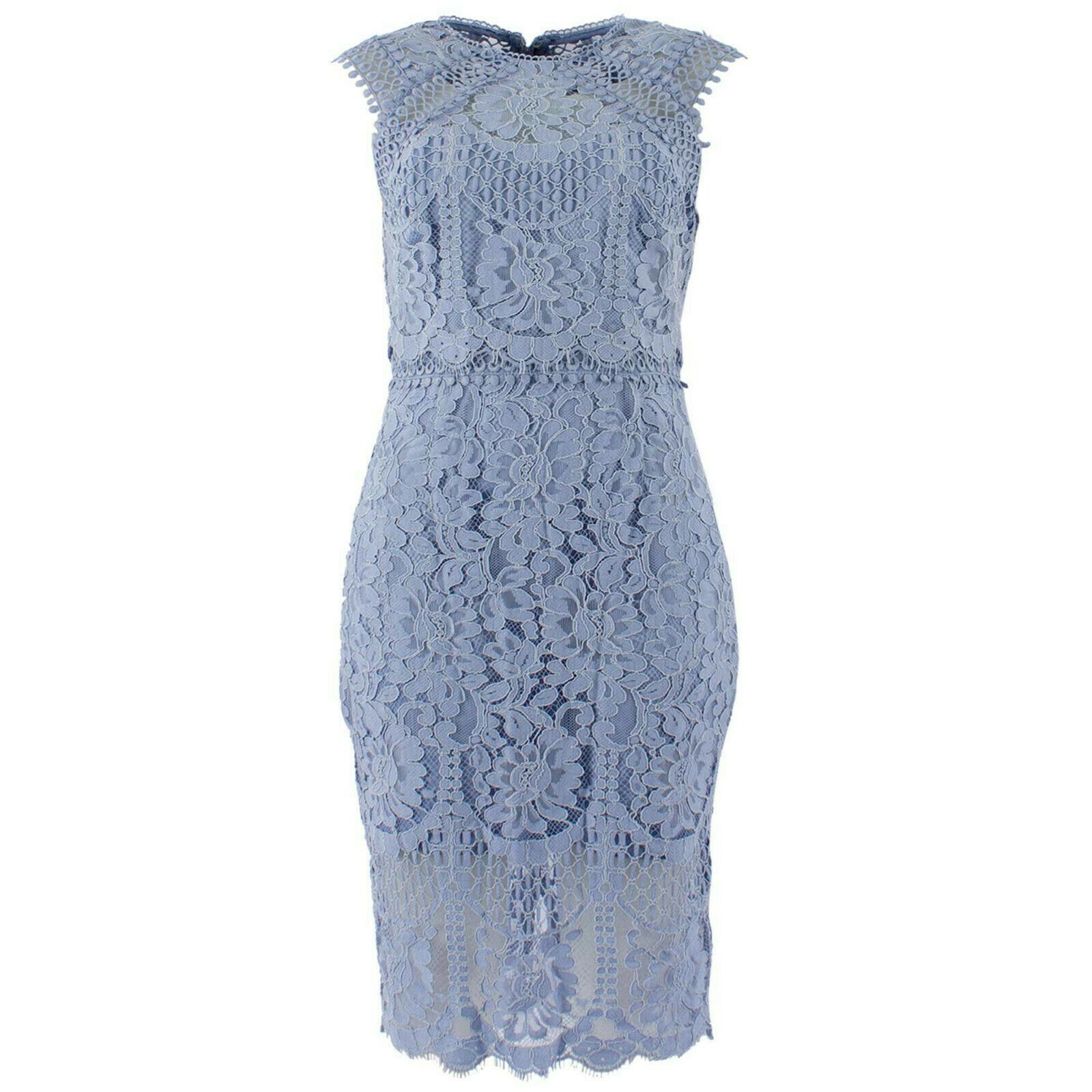 Lilac Lipsy VIP Premium Scallop Lace Midi Dress UK size 14 | eBay