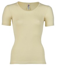Engel-Natur Damen Kurzarmshirt Unterhemd 100%Schurwolle gots zerti. Funktionskl.