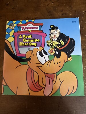 Disney's Toontown A Real, Genuine Hero Dog Children's Book 1995 Starring Pluto