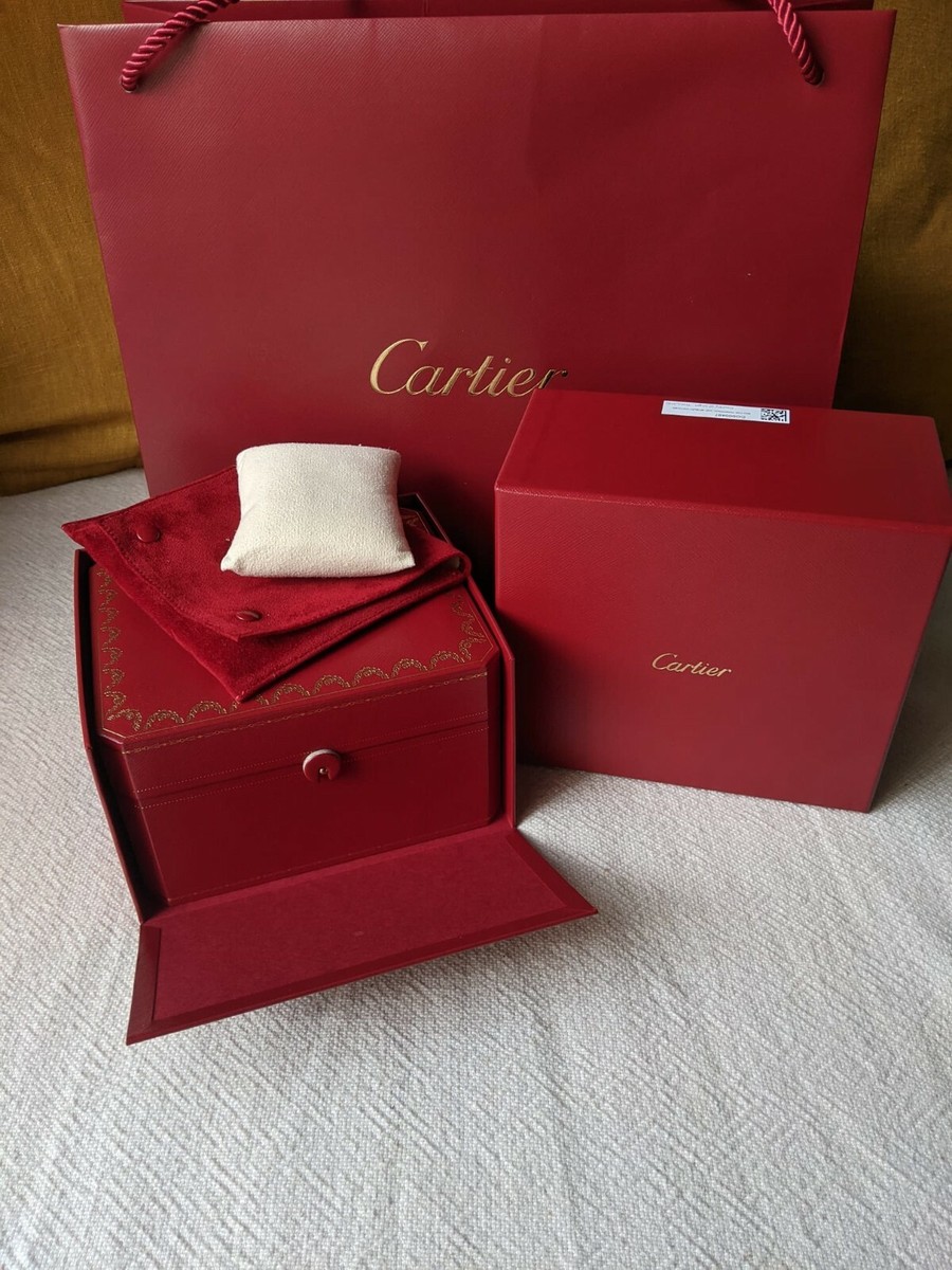 Authentic Cartier Traditional Watch and Jewellery Box and