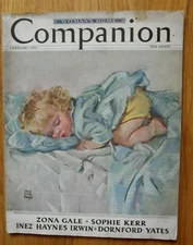 Feb 1937 "Woman's Home Companion" Magazine-Dionne Quint Ad-Color Fashions & Ads