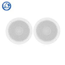 4 Inch 120W Marine Radio Speakers Stereo White Speakers Audio Waterproof IP66