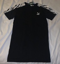 NWT Womens PUMA Wild Pack T-shirt Dress - Black  White - size XS
