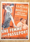 A LADY WITHOUT PASSPORT Pin up original belgian movie poster '50 ROLLED