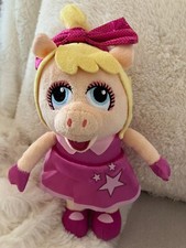 MISS PIGGY Disney 8 Pink Satin Star Dress Plush Doll 8