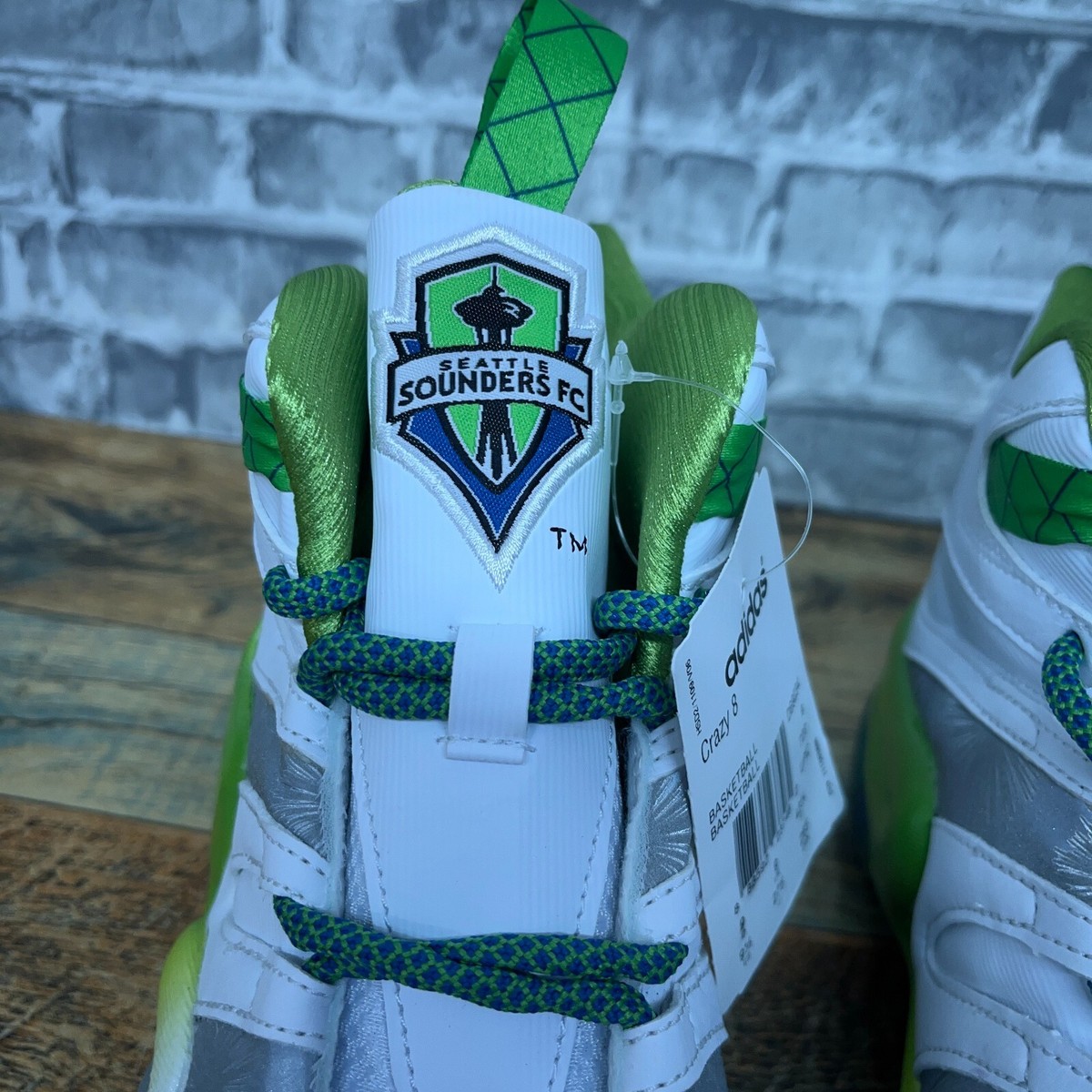 Adidas Crazy 8 Seattle Sounders FC MLS White Green Kobe Adidas Crazy 8 Seattle Sounders FC MLS White Green Kobe