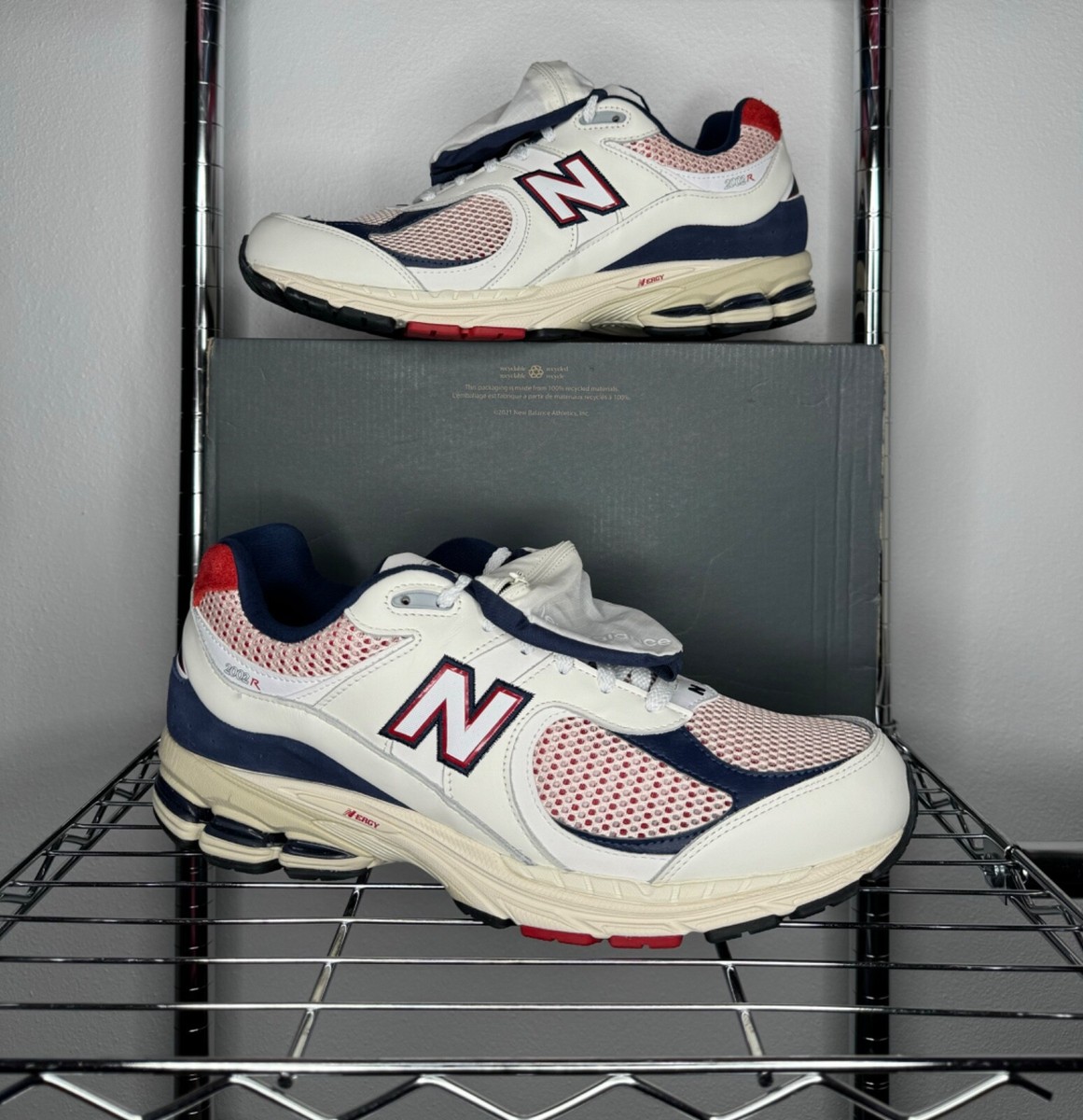 Size 15 New Balance 2002R Pouch Navy Red for sale online