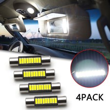 4pcs White 9-smd 30mm 6641 Led Bulbs For Car Vanity Mirror Lights Sun Visor Lamp