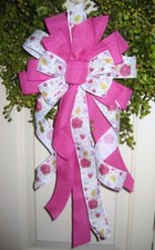 FLORAL WIRED BOW for GRAPEVINE DOOR WREATH, LANTERN any Decor  8 rb