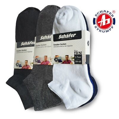  Attraktive Herren Sneakersocken 10/15 Paar in 39-42 / 43-46 in tollen Farben