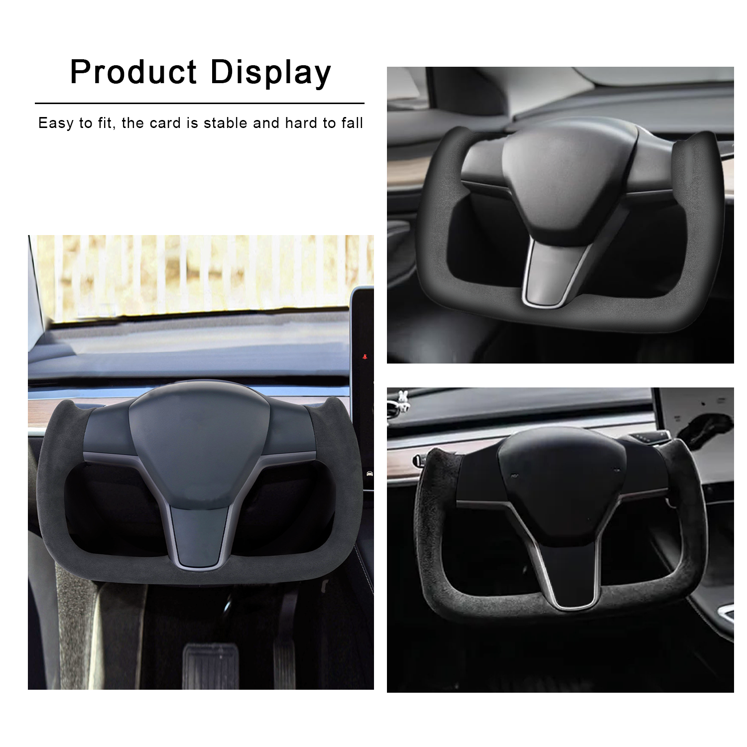 For Tesla Model Y 20202023 Yoke Steering Wheel w/Heating Carbon Fiber