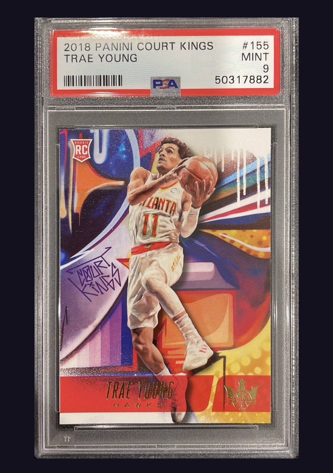 TRAE YOUNG 2018 PANINI COURT KINGS LEVEL II ROOKIE RC #155 PSA 9 MINT