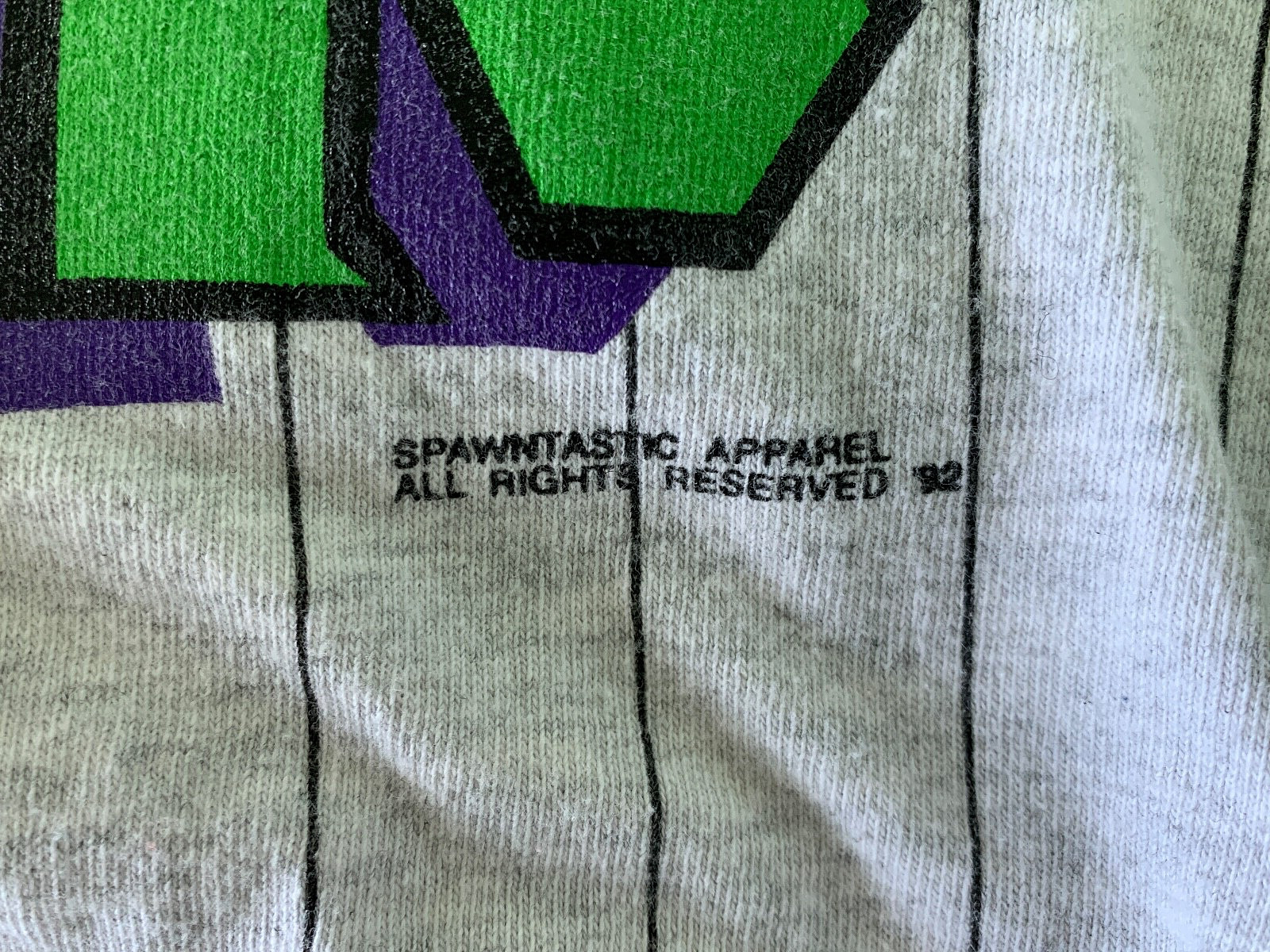 RARE 1992 Todd McFarlane SPAWN Baseball Jersey XL… - image 9