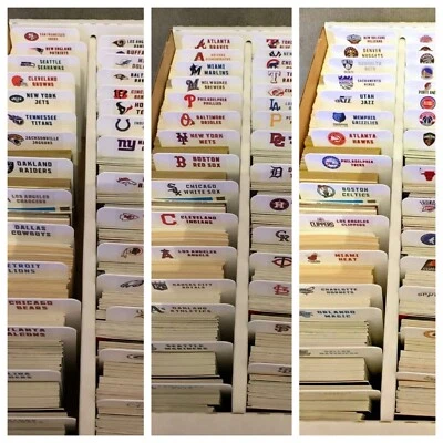 BCW/CSP BUNDLE DEAL Sports Card TALL Dividers With FREE Customized NBA MLB & NFL Labels