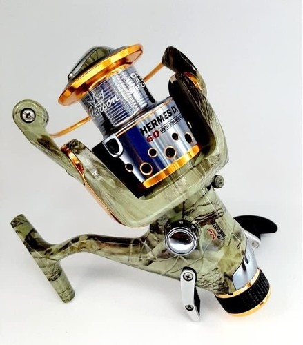 kit 3 mulinelli mimetici 6000 da pesca carpfishing frizione libera camo carpa - Foto 4 di 6
