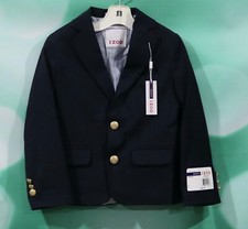Izod Boys Size 5 Navy Blue Gold Button Regular Fit Suit Jacket MSRP 60.00