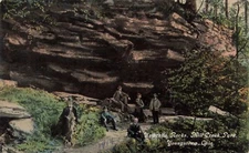 Postcard Umbrella Rocks Mill Creek Park Youngstown Ohio OH DB 1914