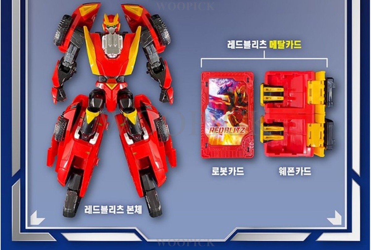 レッドブリッツ メタルカードボット ミニ特攻隊 トボットV トランスフォーマー 韓国トイ メタルカードボットS レッドブリッツ レビュー【カードの厚み