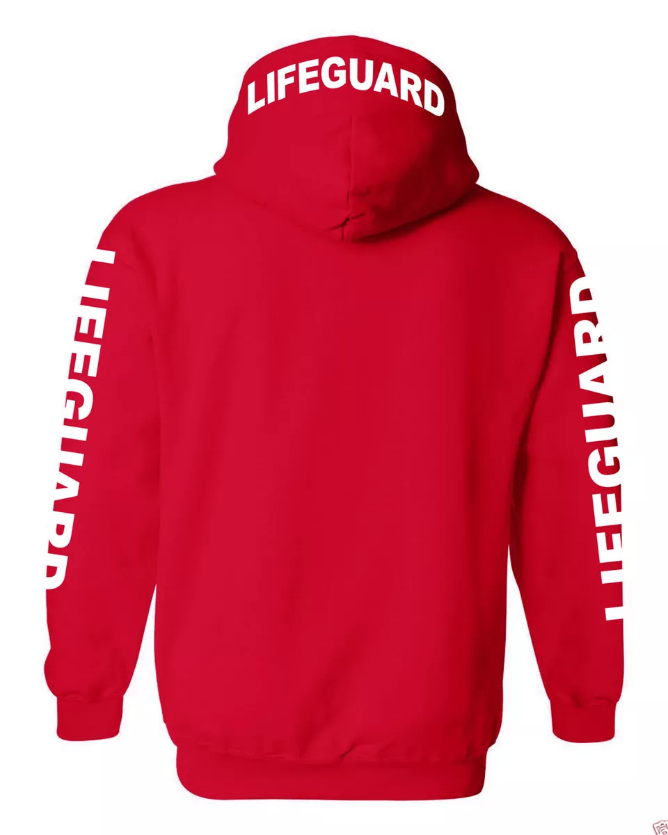 Red lifeguard hoodie baywatch 2025
