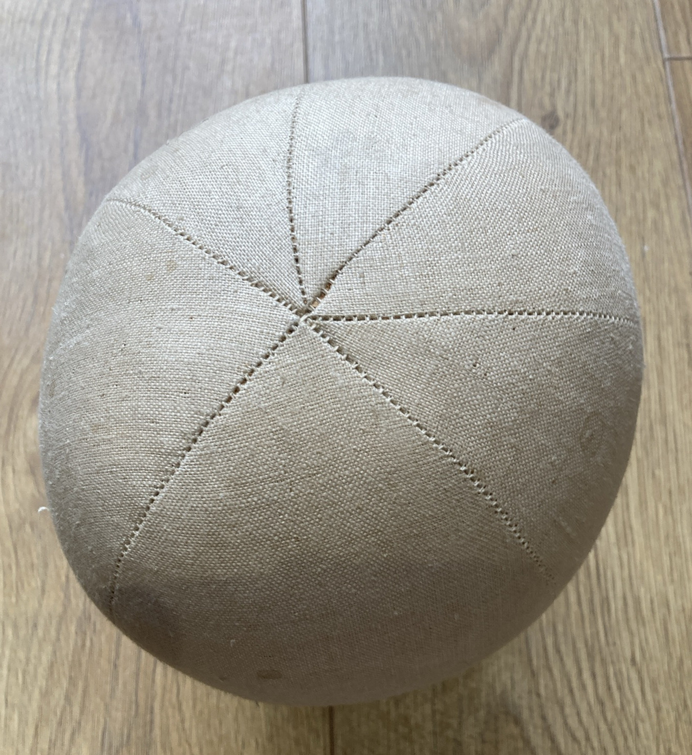 Vintage Millinery Canvas Cloth Mannequin Head Wig Hat Block, 21" 2