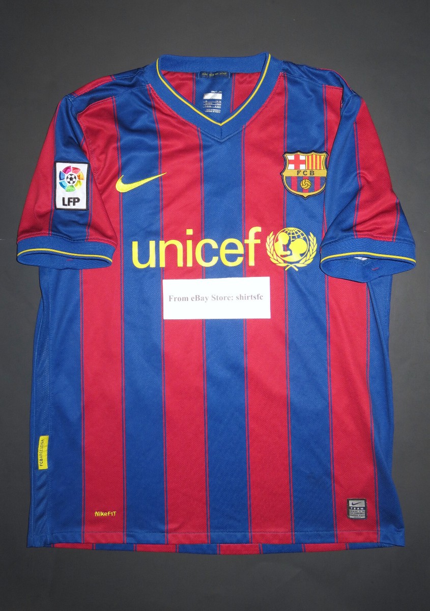 2009-2010 Nike Authentic FC Barcelona Xavi Hernandez Spain Home