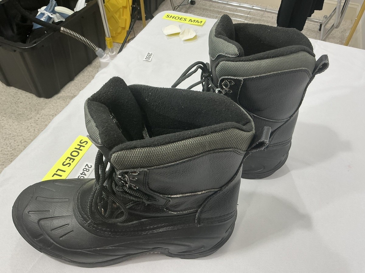 Men’s Target Size 12 Black,leather Lace Up Midcalf Snow Boots Target Winter Boots Camel Leather/Black Round Lace Up  main image 2