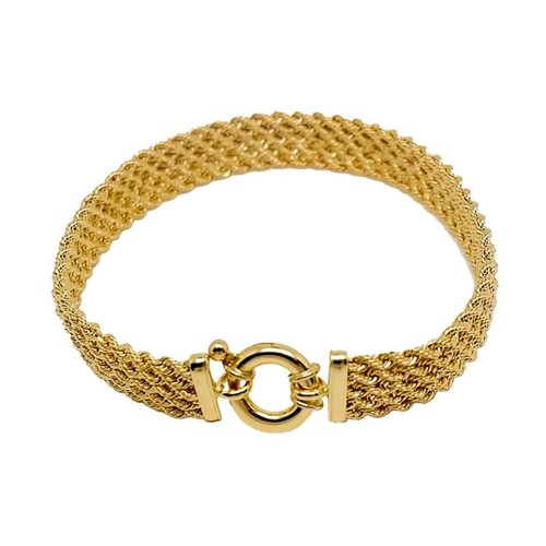18K Gelbgold Armband, flaches 5-strängiges Armband - Made in Italy - - Bild 2 von 10