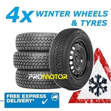 4 STEEL WHEELS & 185/60R15 WNTER TYRES FITS SKODA FABIA  (1998-2025)