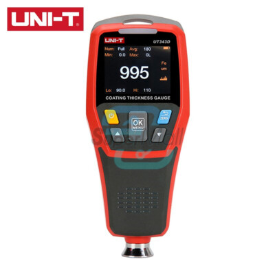 UNI-T UT343D Metal Coating Thickness Gauge FE/NFE Auto Quick Judgment TFT LCD