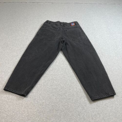 Empyre Barrel Jeans Women 28(28x25) Black Denim Pant Baggy Loose High-Rise Crop - Picture 2 of 11
