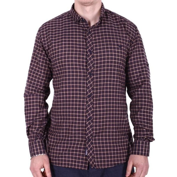 Men Hugo Boss Shirt Grey Cotton M #6685