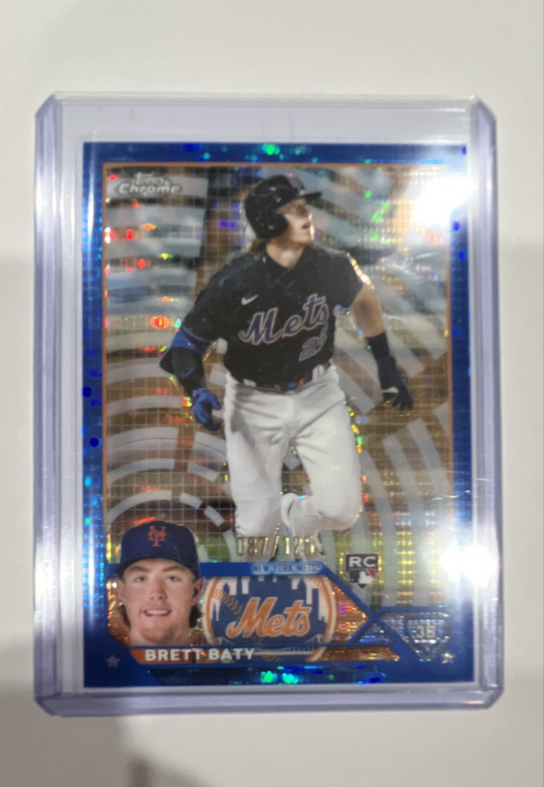 2023 Topps Chrome - Brett Baty #204 Blue Sonar Refractor /125 (RC)