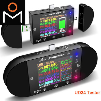 DC5.5 Typ-C Usb-Tester Digitales Voltmeter Amperemeter Powerbank Batteriespannun