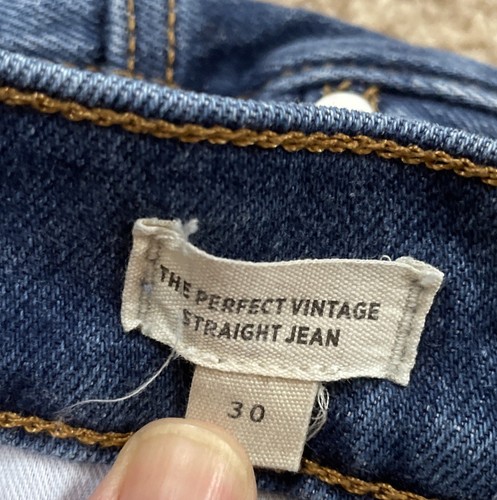 Madewell Denim Blue Jeans Womens Sz 30 Perfect Vintage Straight Leg Medium Wash - Picture 5 of 8