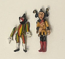 Lot 2 Figurine étain Hantel Victorian miniatures Jester jointed pewter 1 broken