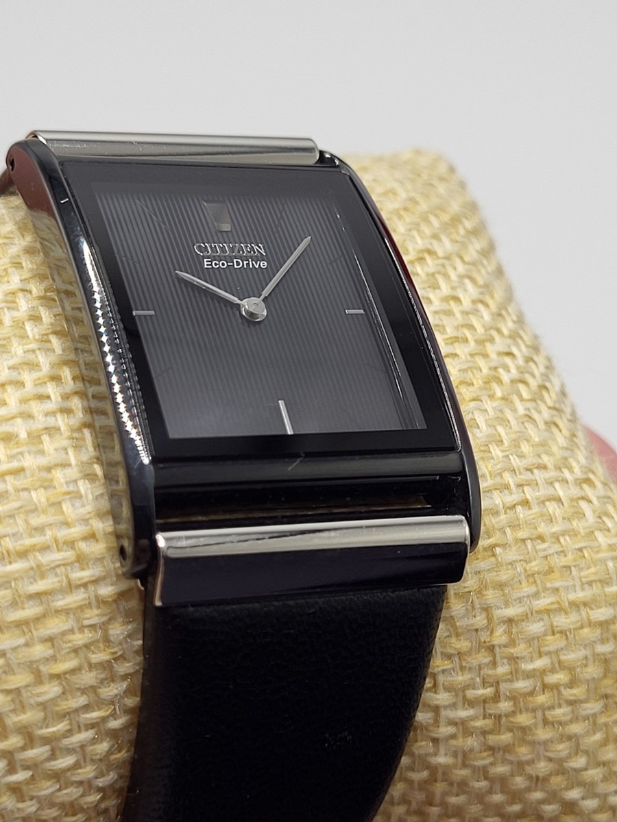 NEAR MINT ] Citizen Eco Drive Watch men's B023-S036577 Black