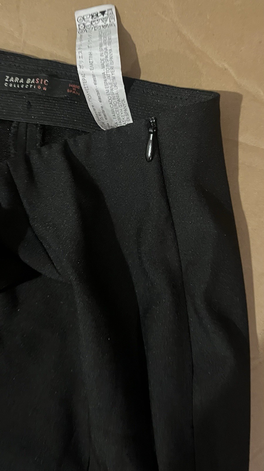 Zara Basic Collection Black Flared Split Hem Trou… - image 6