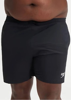 Speedo Herren Übergröße Essential 16'' Badeshorts Wassershorts Badeanzug - Schwarz
