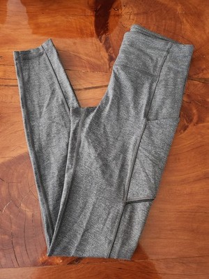 Lululemon Speed Up Tight 28'' Grey Side Pockets Reflective Luxtreme Midrise SZ 4