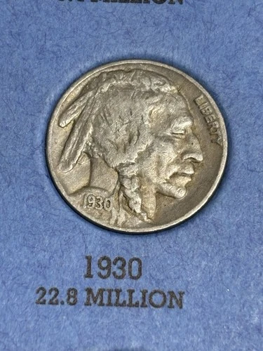 1930 Buffalo Nickel, nice original VF Condition Full Date, 2/3 Horn detail